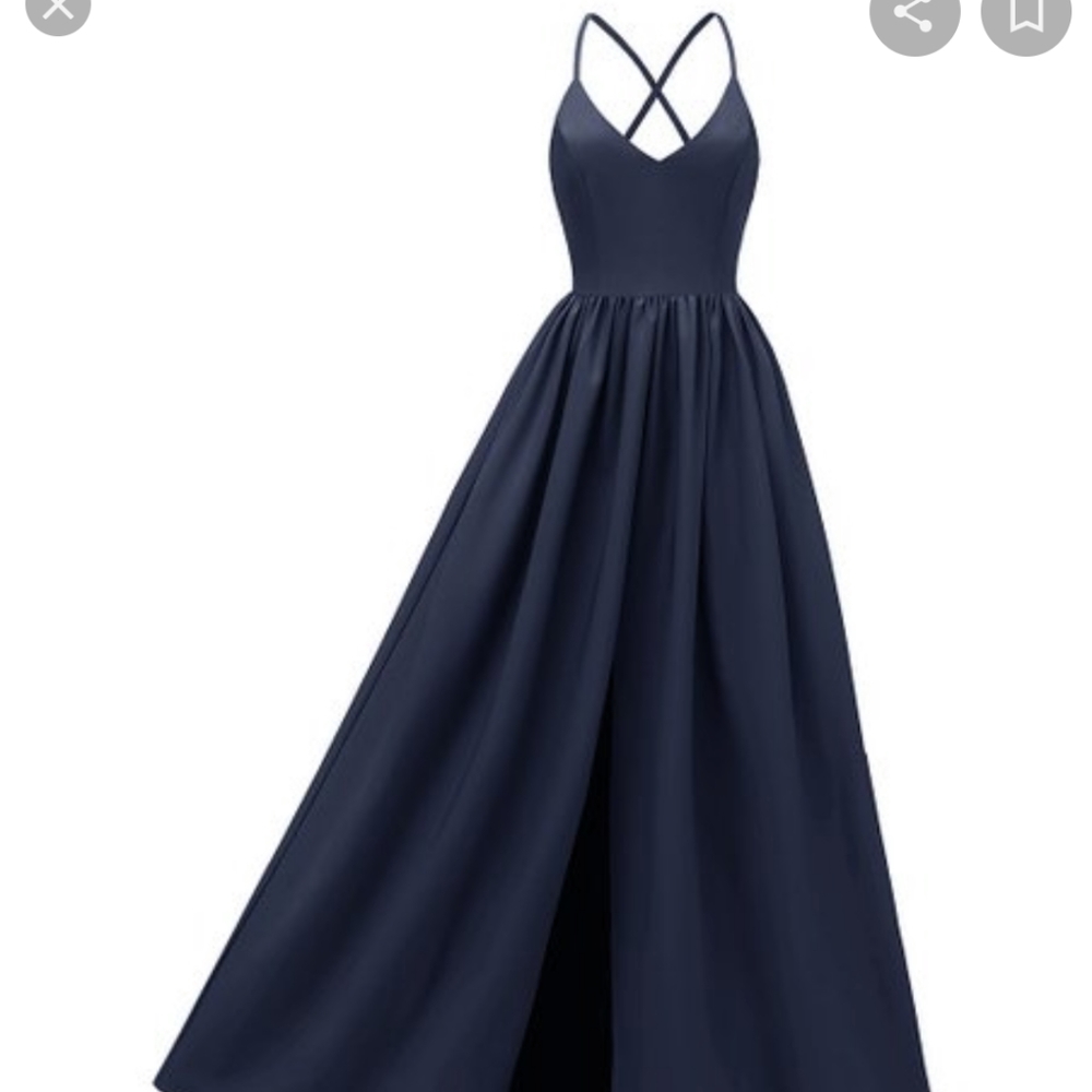 Navy Blue Evening Dress